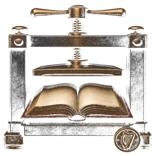 Lost Rulebook Works press and open book emblem